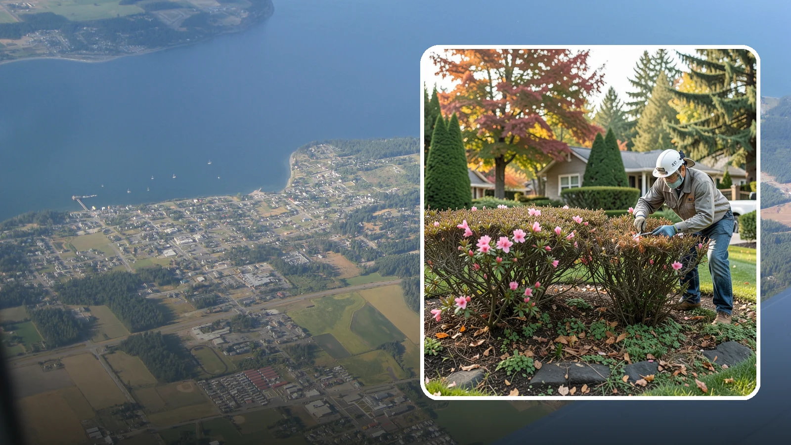 Azalea Pruning in Coupeville, Island County, WA - Light post-bloom shaping of evergreen and deciduous azaleas to preserve bud set and maintain a dense, tidy form.