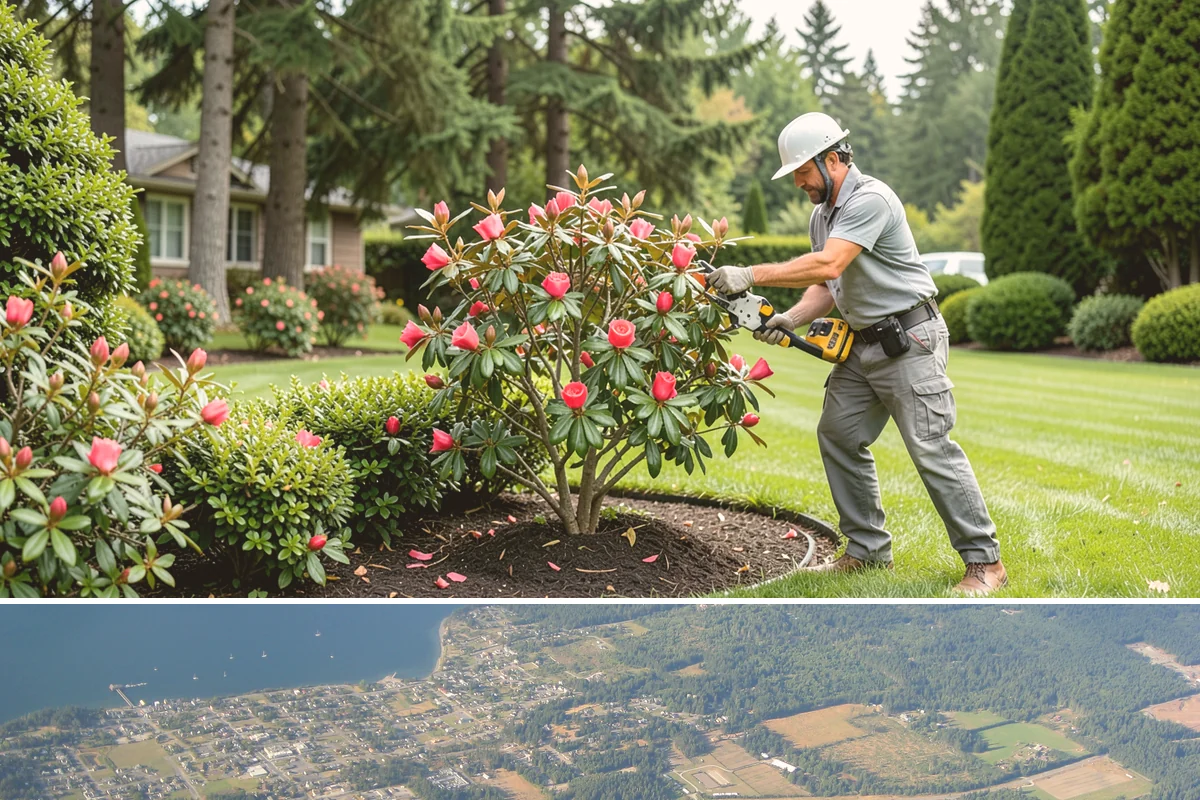 Azalea Pruning in Coupeville, Island County, WA - Prune azaleas in late spring or early summer right after the flowers drop (usually late May to June in the Puget Sound region) to...