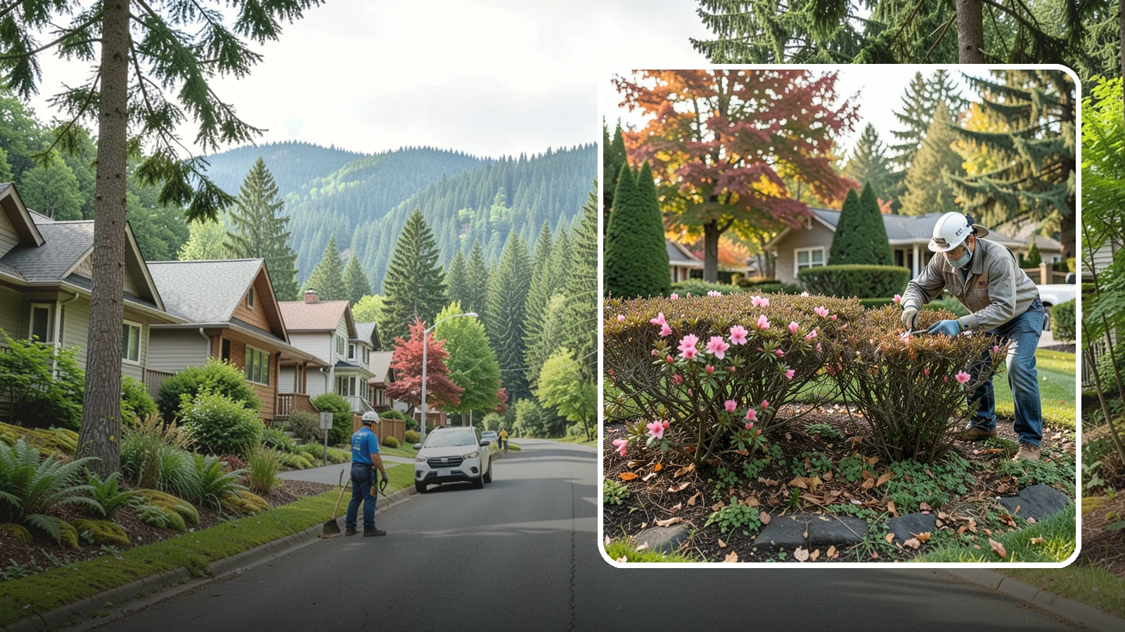 Azalea Pruning in Darrington, Snohomish County, WA - Light post-bloom shaping of evergreen and deciduous azaleas to preserve bud set and maintain a dense, tidy form.