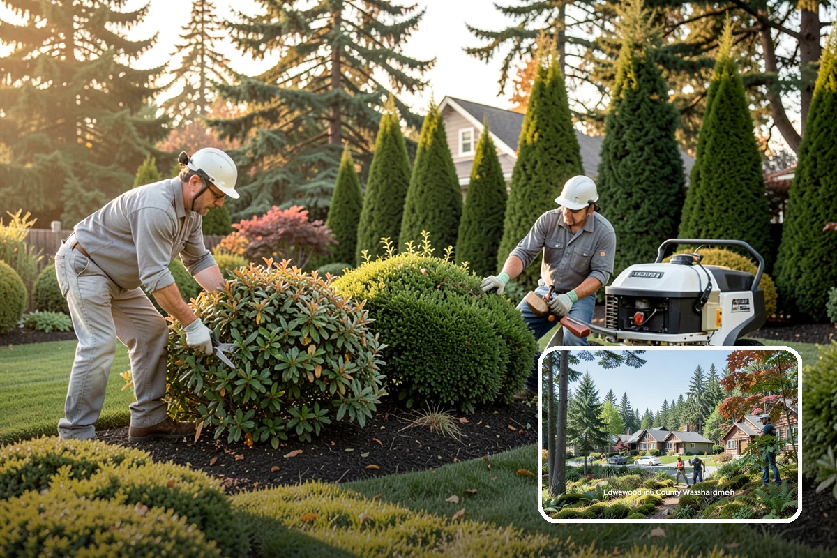 Azalea Pruning in Edgewood, Pierce County, WA - Preserves next spring's flower buds by pruning at the right moment