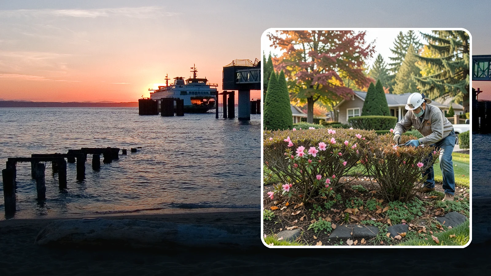 Azalea Pruning in Edmonds, Snohomish County, WA - Light post-bloom shaping of evergreen and deciduous azaleas to preserve bud set and maintain a dense, tidy form.