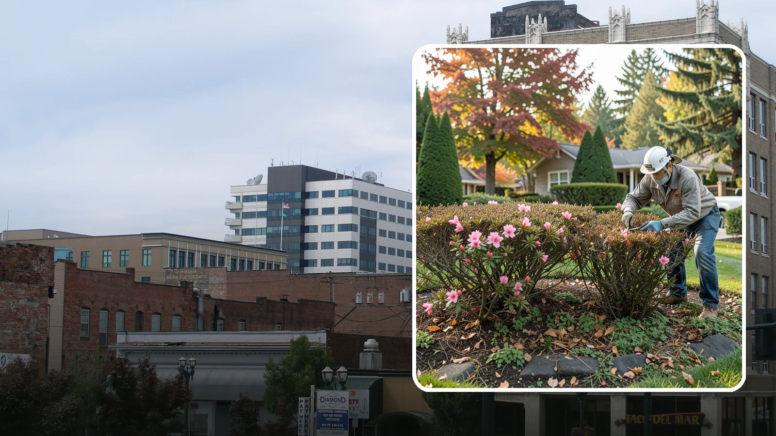Azalea Pruning in Everett, Snohomish County, WA - Light post-bloom shaping of evergreen and deciduous azaleas to preserve bud set and maintain a dense, tidy form.
