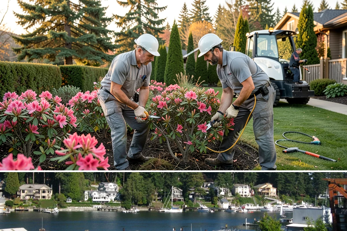 Azalea Pruning in Gig Harbor, Pierce County, WA - Prune azaleas in late spring or early summer right after the flowers drop (usually late May to June in the Puget Sound region) to...