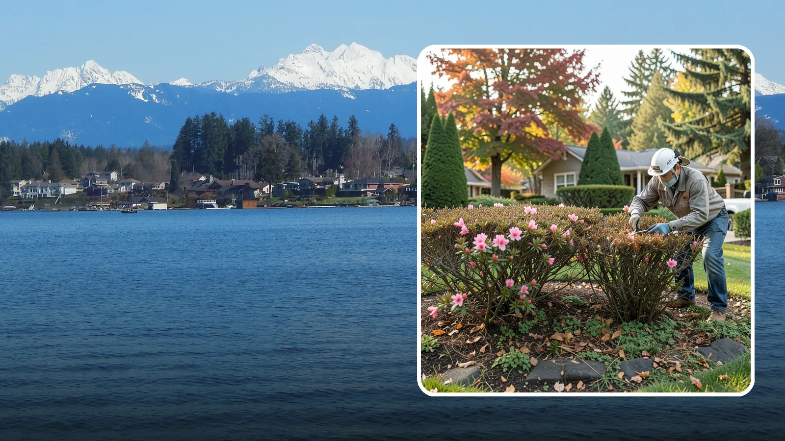 Azalea Pruning in Lake Stevens, Snohomish County, WA - Light post-bloom shaping of evergreen and deciduous azaleas to preserve bud set and maintain a dense, tidy form.