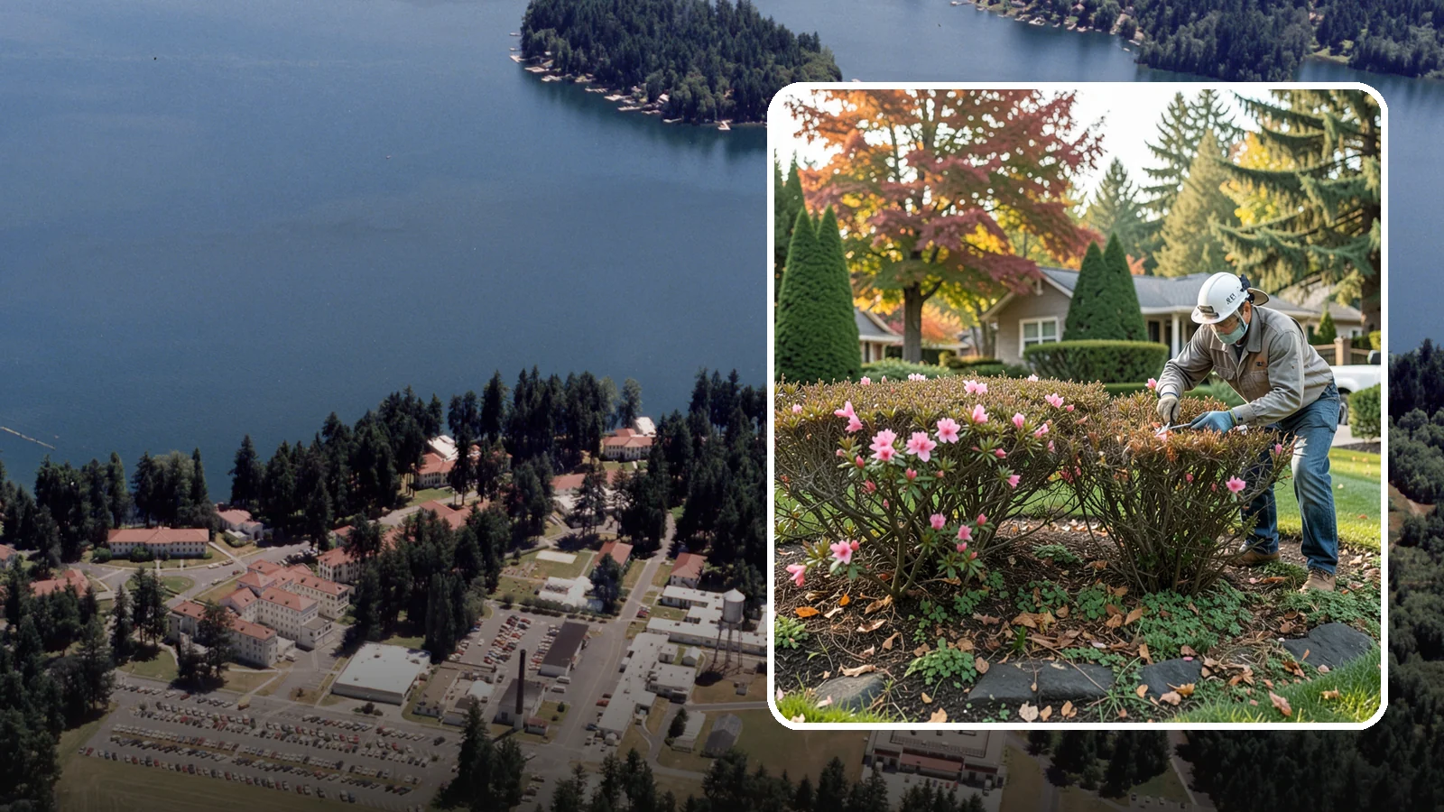 Azalea Pruning in Lakewood, Pierce County, WA - Light post-bloom shaping of evergreen and deciduous azaleas to preserve bud set and maintain a dense, tidy form.