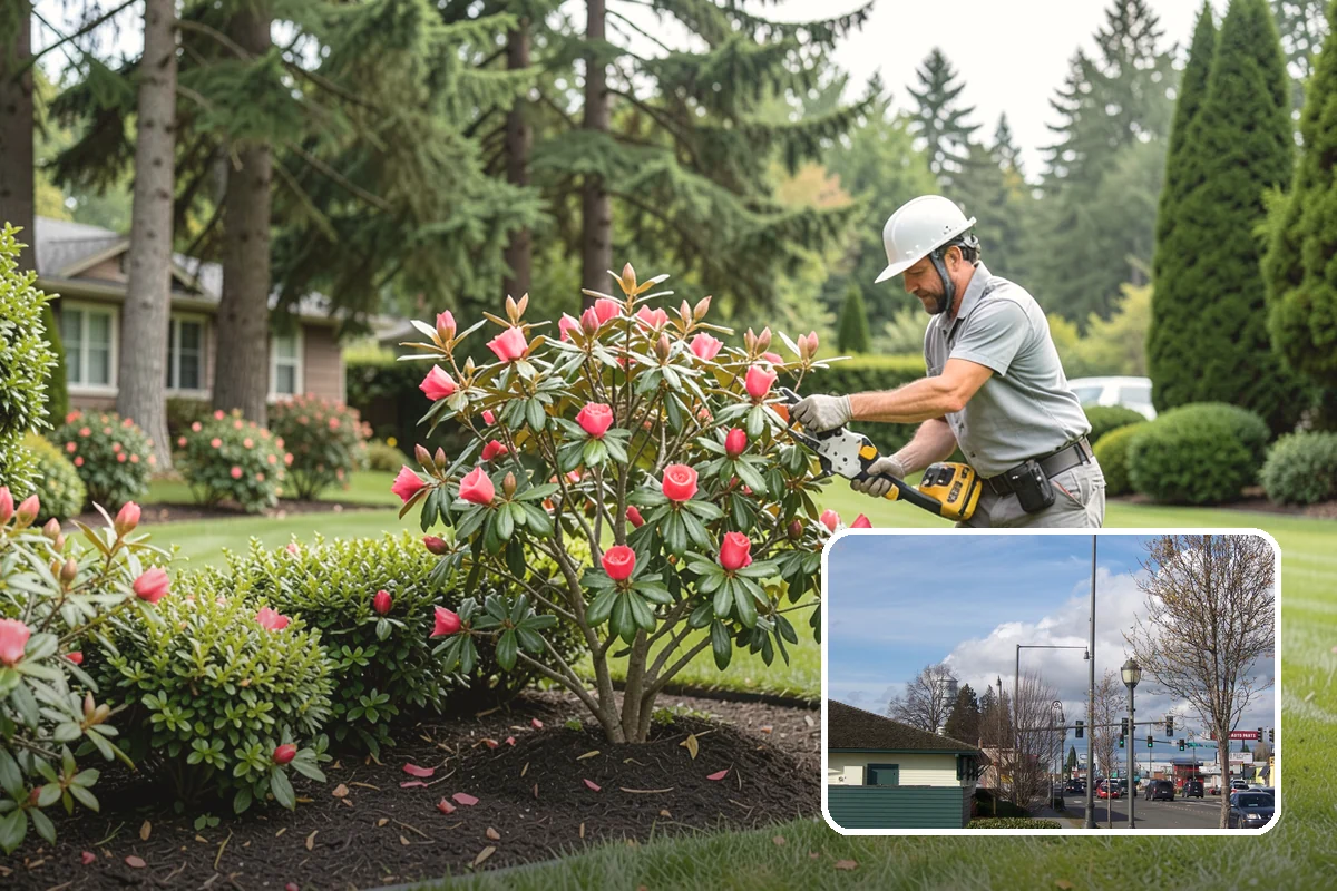Azalea Pruning in Marysville, Snohomish County, WA - Preserves next spring's flower buds by pruning at the right moment