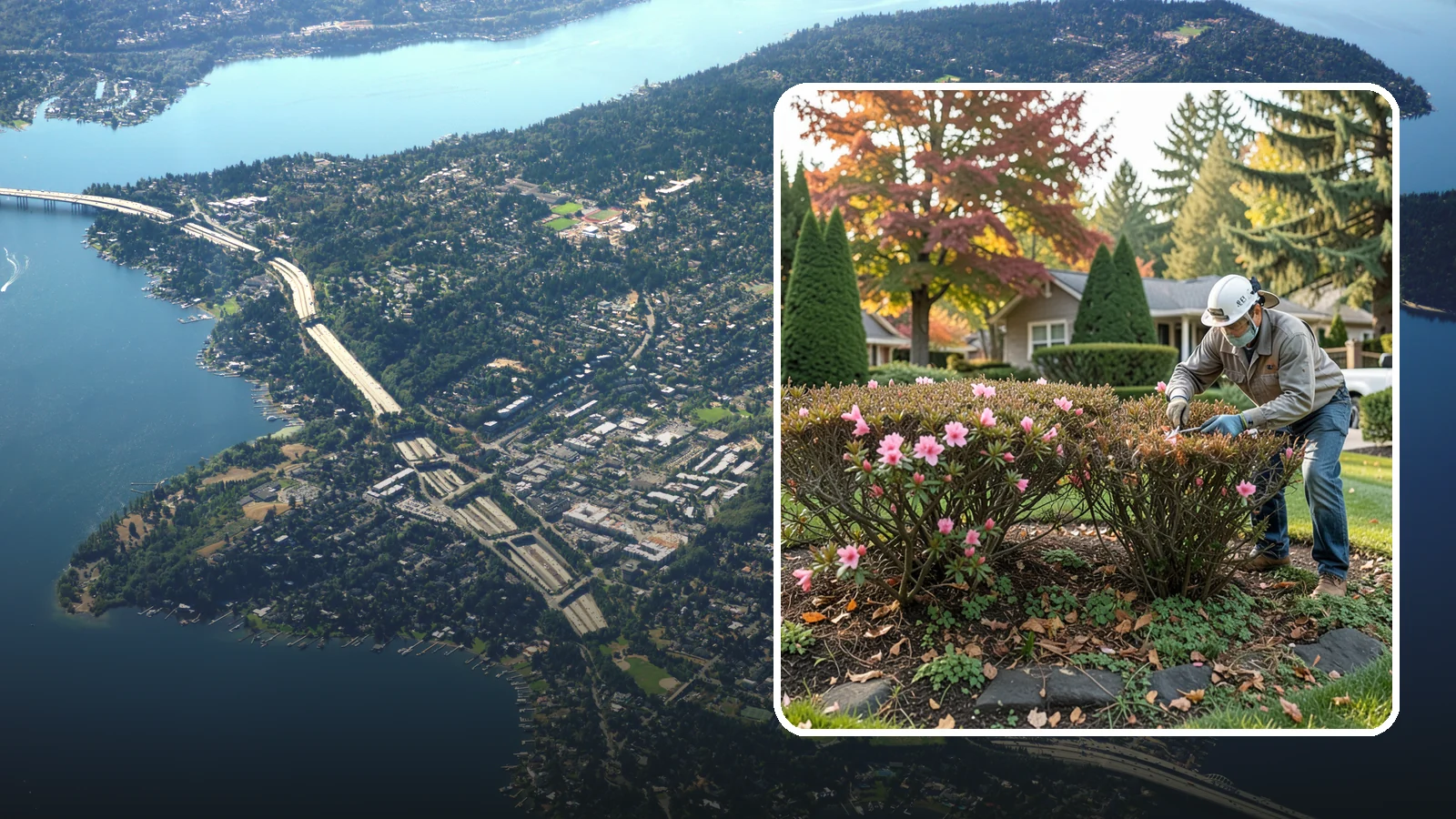 Azalea Pruning in Mercer Island, King County, WA - Light post-bloom shaping of evergreen and deciduous azaleas to preserve bud set and maintain a dense, tidy form.