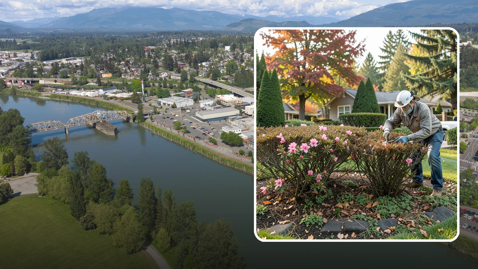 Azalea Pruning in Mount Vernon, Skagit County, WA - Light post-bloom shaping of evergreen and deciduous azaleas to preserve bud set and maintain a dense, tidy form.