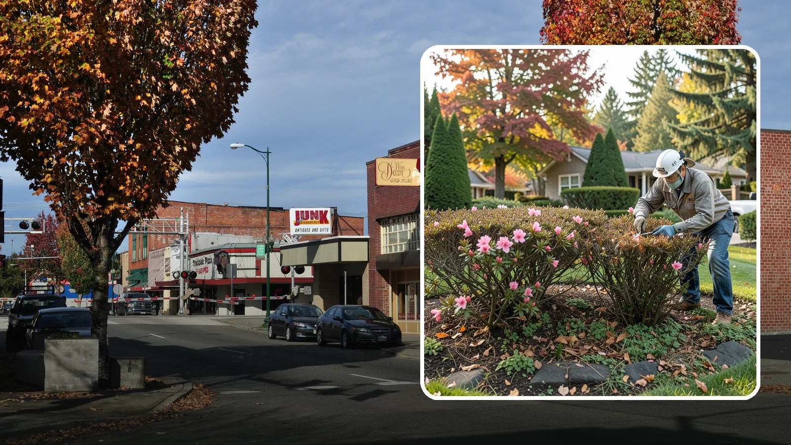Azalea Pruning in Puyallup, Pierce County, WA - Light post-bloom shaping of evergreen and deciduous azaleas to preserve bud set and maintain a dense, tidy form.