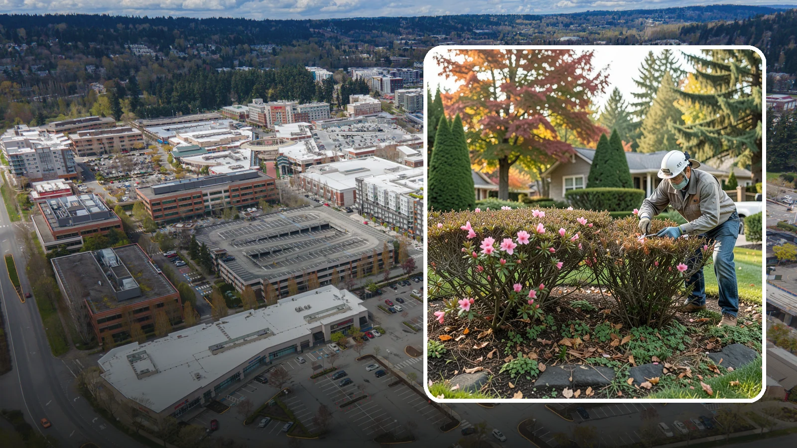 Azalea Pruning in Redmond, King County, WA - Light post-bloom shaping of evergreen and deciduous azaleas to preserve bud set and maintain a dense, tidy form.