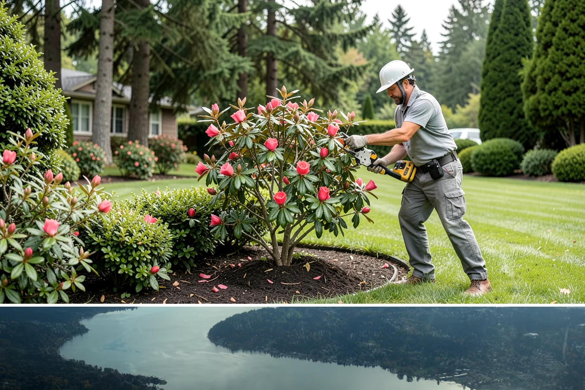 Azalea Pruning in Sammamish, King County, WA - Prune azaleas in late spring or early summer right after the flowers drop (usually late May to June in the Puget Sound region) to...