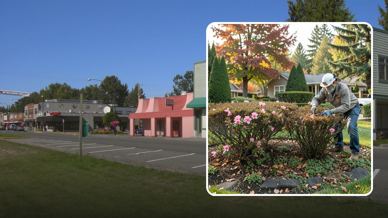 Azalea Pruning in Snoqualmie, King County, WA - Light post-bloom shaping of evergreen and deciduous azaleas to preserve bud set and maintain a dense, tidy form.