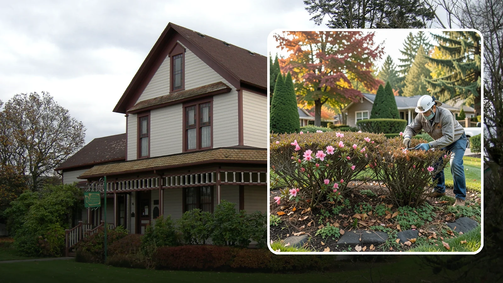 Azalea Pruning in Sumner, Pierce County, WA - Light post-bloom shaping of evergreen and deciduous azaleas to preserve bud set and maintain a dense, tidy form.