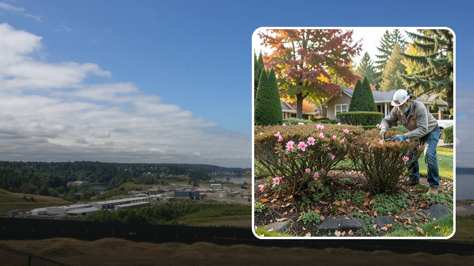 Azalea Pruning in University Place, Pierce County, WA - Light post-bloom shaping of evergreen and deciduous azaleas to preserve bud set and maintain a dense, tidy form.
