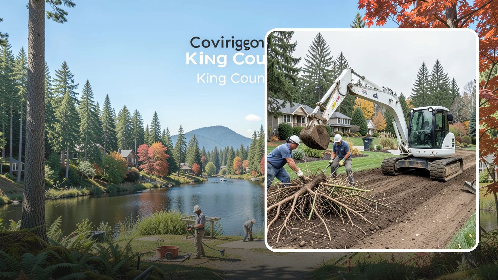 Bamboo Removal in Covington, King County, WA - Full removal of invasive running bamboo, including the root and rhizome system, to stop its spread for good.
