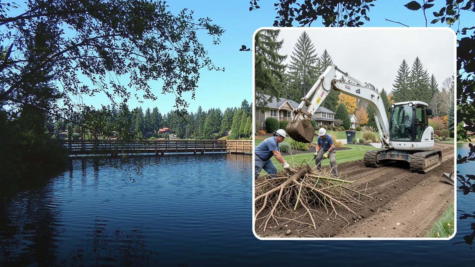 Bamboo Removal in Federal Way, King County, WA - Full removal of invasive running bamboo, including the root and rhizome system, to stop its spread for good.