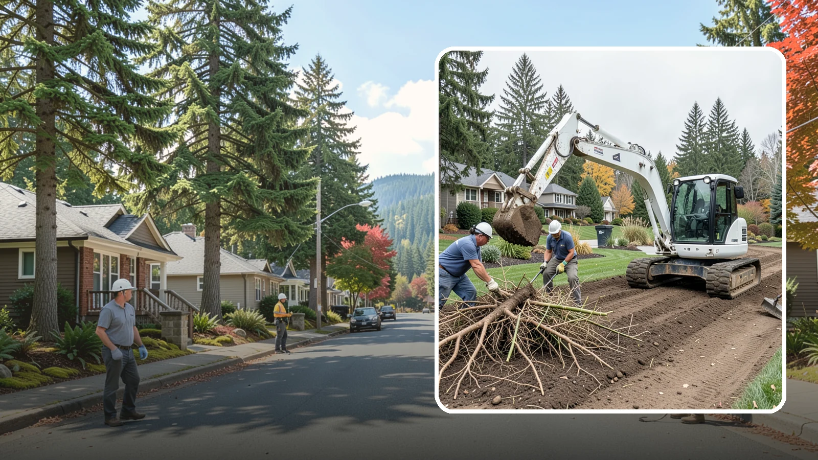 Bamboo Removal in Hunts Point, King County, WA - Full removal of invasive running bamboo, including the root and rhizome system, to stop its spread for good.