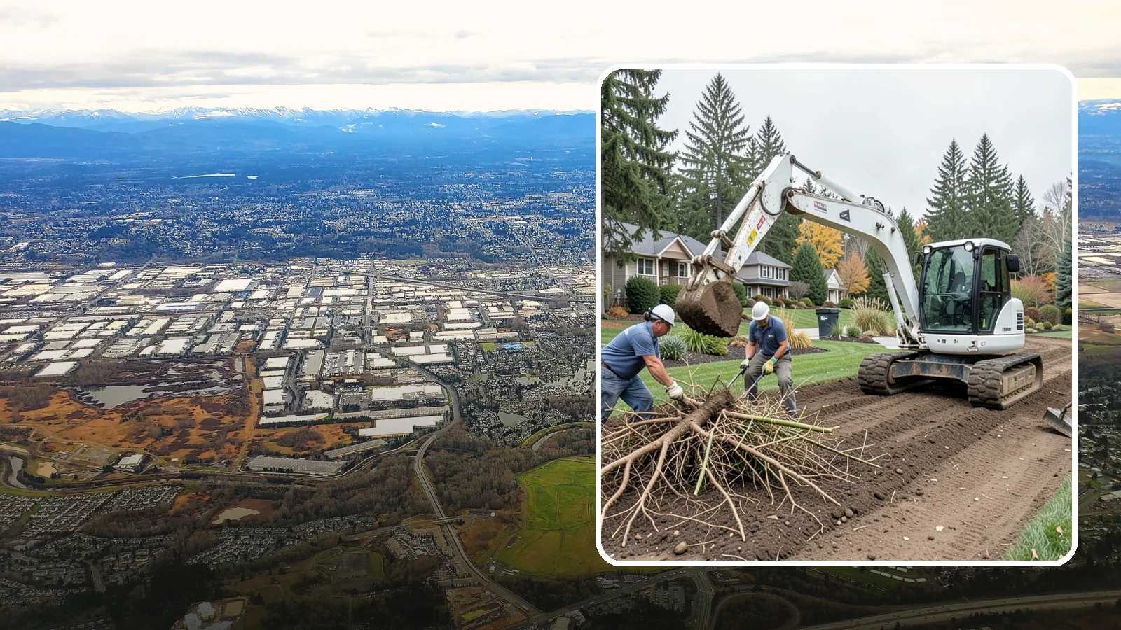 Bamboo Removal in Kent, King County, WA - Full removal of invasive running bamboo, including the root and rhizome system, to stop its spread for good.
