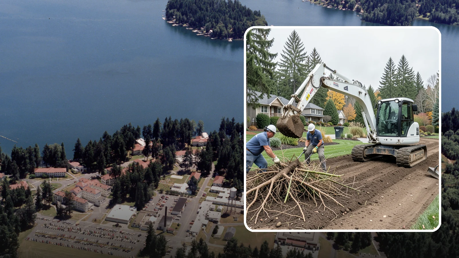 Bamboo Removal in Lakewood, Pierce County, WA - Full removal of invasive running bamboo, including the root and rhizome system, to stop its spread for good.