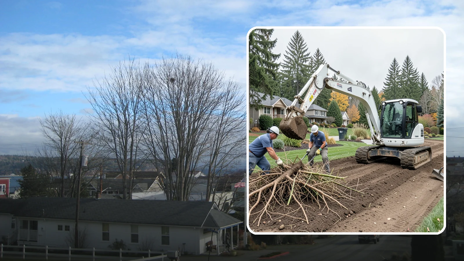 Bamboo Removal in Langley, Island County, WA - Full removal of invasive running bamboo, including the root and rhizome system, to stop its spread for good.