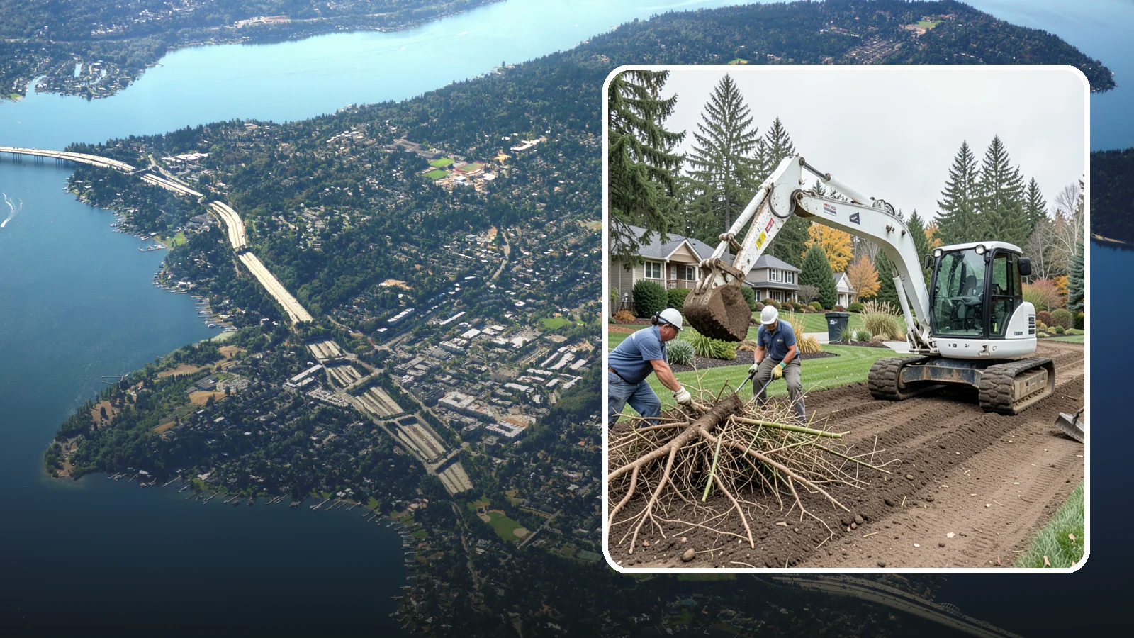 Bamboo Removal in Mercer Island, King County, WA - Full removal of invasive running bamboo, including the root and rhizome system, to stop its spread for good.