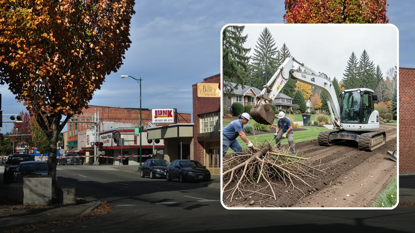 Bamboo Removal in Puyallup, Pierce County, WA - Full removal of invasive running bamboo, including the root and rhizome system, to stop its spread for good.