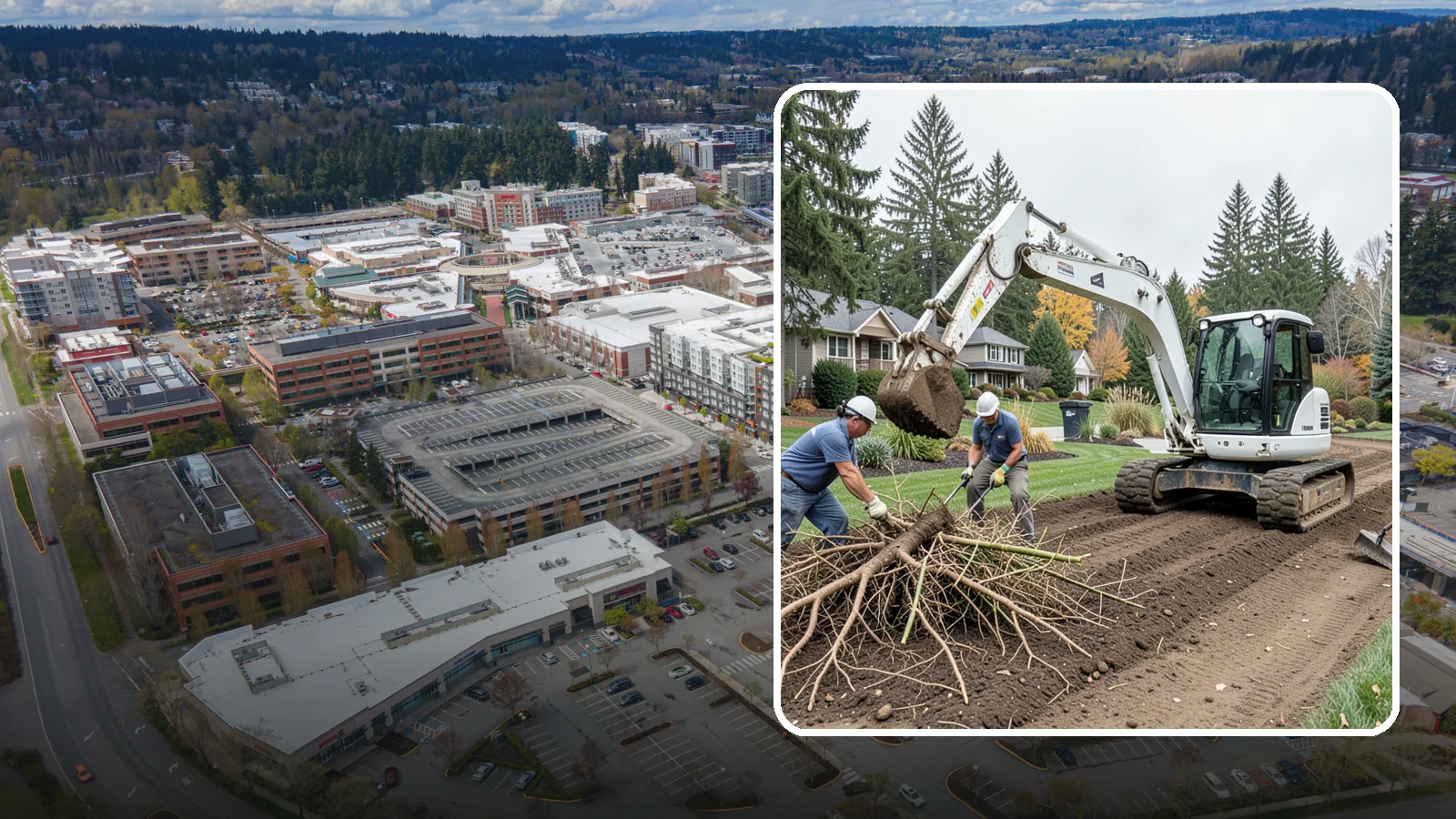 Bamboo Removal in Redmond, King County, WA - Full removal of invasive running bamboo, including the root and rhizome system, to stop its spread for good.