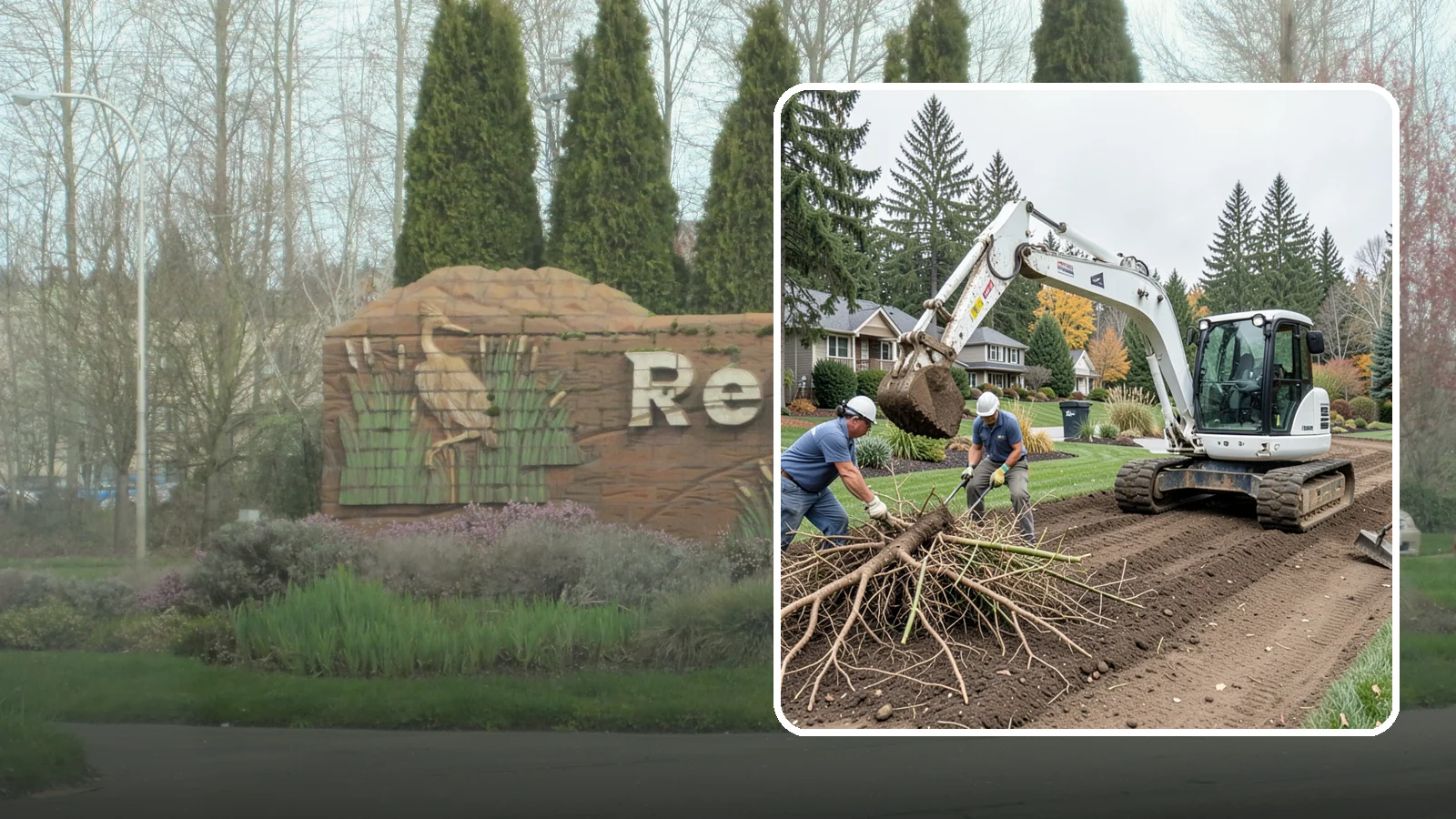 Bamboo Removal in Renton, King County, WA - Full removal of invasive running bamboo, including the root and rhizome system, to stop its spread for good.