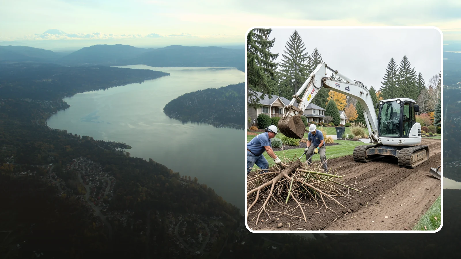 Bamboo Removal in Sammamish, King County, WA - Full removal of invasive running bamboo, including the root and rhizome system, to stop its spread for good.