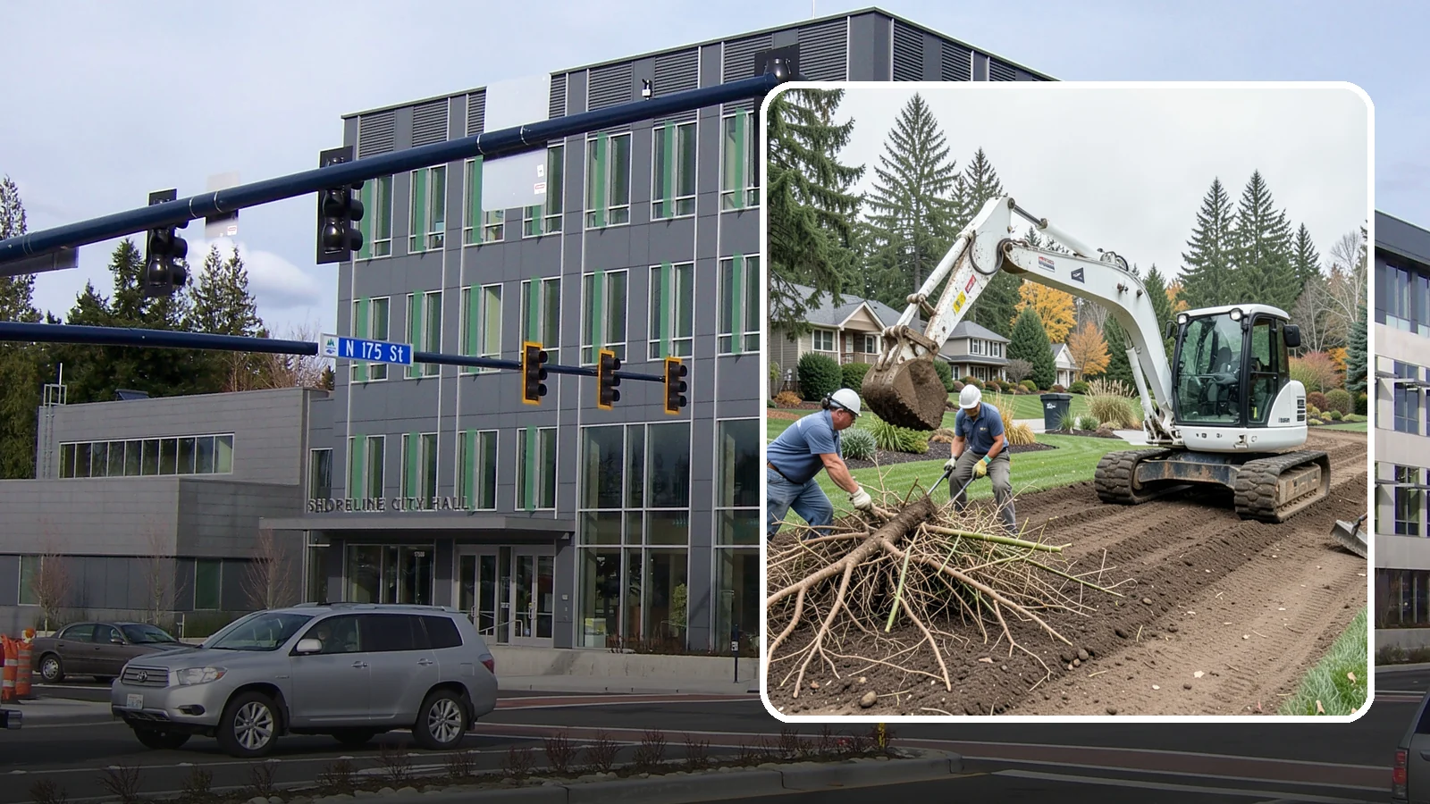 Bamboo Removal in Shoreline, King County, WA - Full removal of invasive running bamboo, including the root and rhizome system, to stop its spread for good.