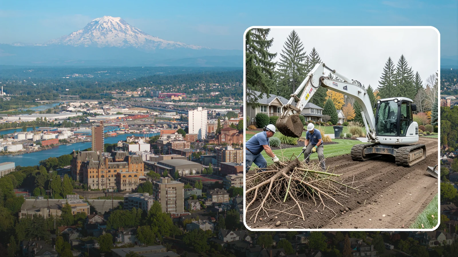 Bamboo Removal in Tacoma, Pierce County, WA - Full removal of invasive running bamboo, including the root and rhizome system, to stop its spread for good.