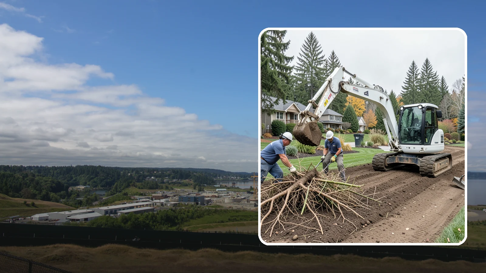 Bamboo Removal in University Place, Pierce County, WA - Full removal of invasive running bamboo, including the root and rhizome system, to stop its spread for good.