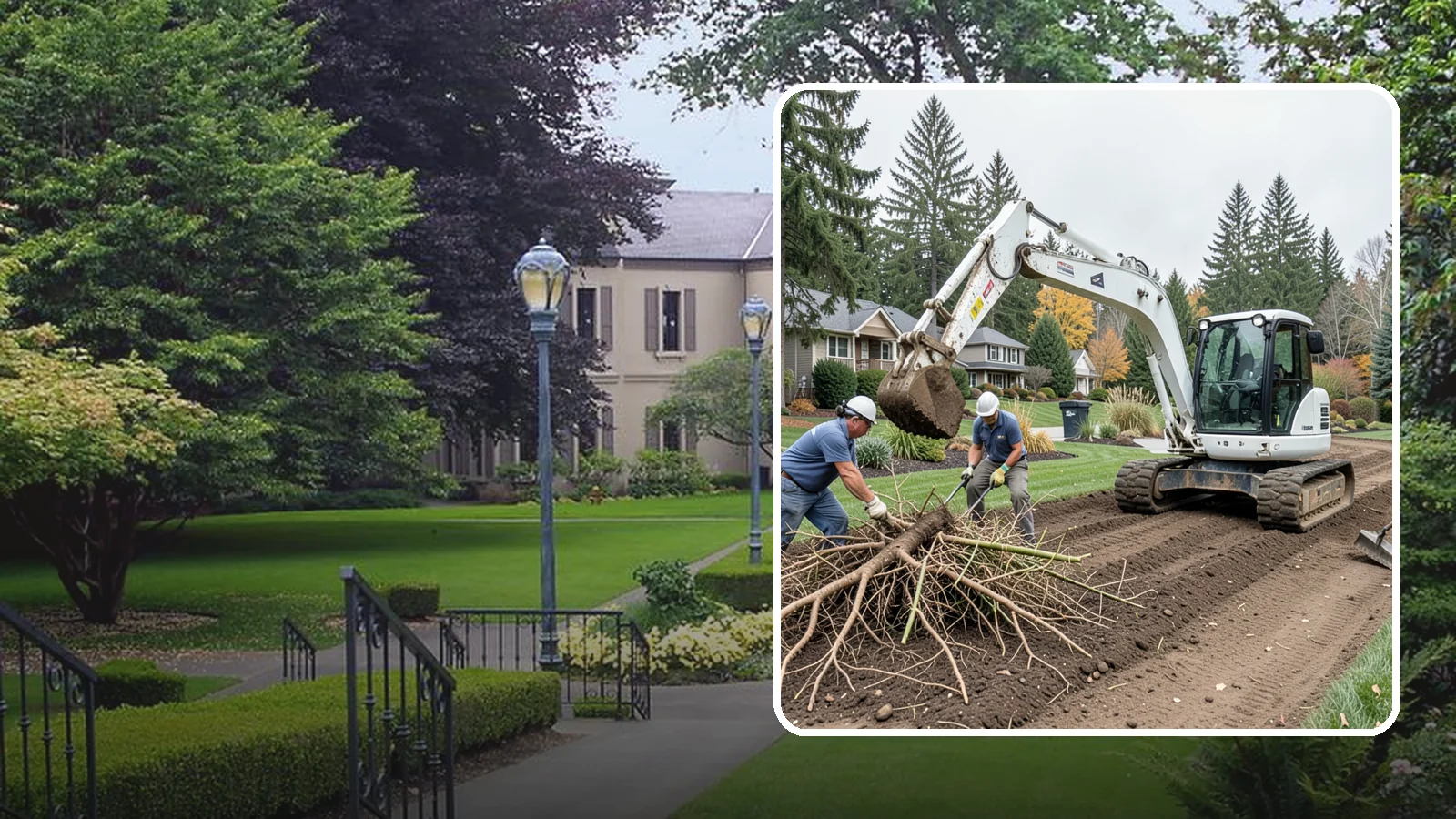 Bamboo Removal in Woodinville, King County, WA - Full removal of invasive running bamboo, including the root and rhizome system, to stop its spread for good.