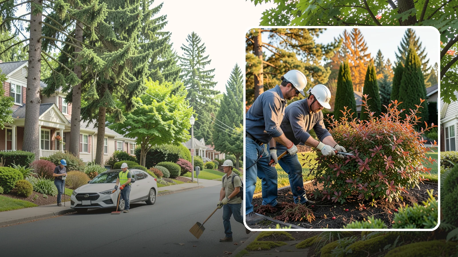 Barberry Pruning in Beaux Arts Village, King County, WA - Shaping and thinning of barberry shrubs, grown for foliage, with safe handling of thorny stems and dense growth.