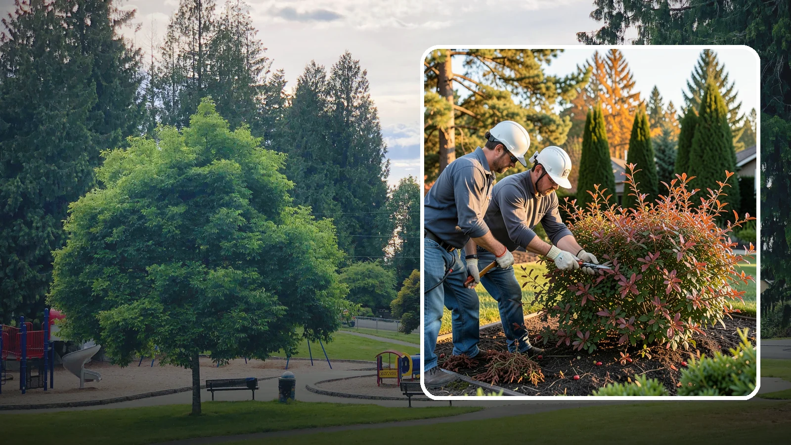 Barberry Pruning in Bonney Lake, Pierce County, WA - Shaping and thinning of barberry shrubs, grown for foliage, with safe handling of thorny stems and dense growth.