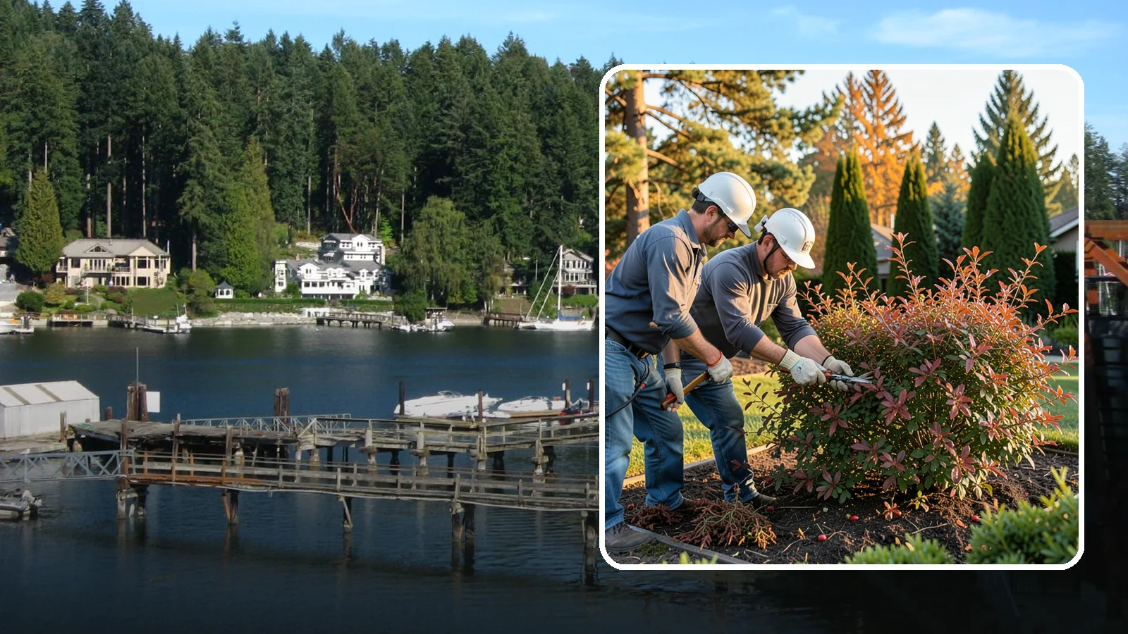Barberry Pruning in Gig Harbor, Pierce County, WA - Shaping and thinning of barberry shrubs, grown for foliage, with safe handling of thorny stems and dense growth.