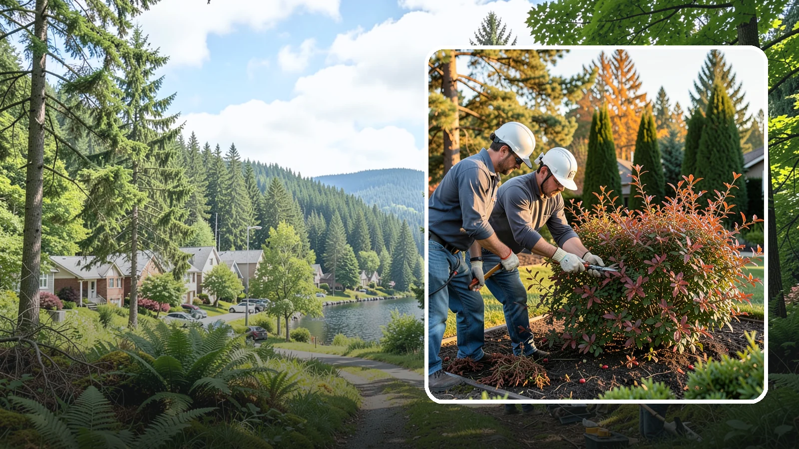 Barberry Pruning in Lake Forest Park, King County, WA - Shaping and thinning of barberry shrubs, grown for foliage, with safe handling of thorny stems and dense growth.