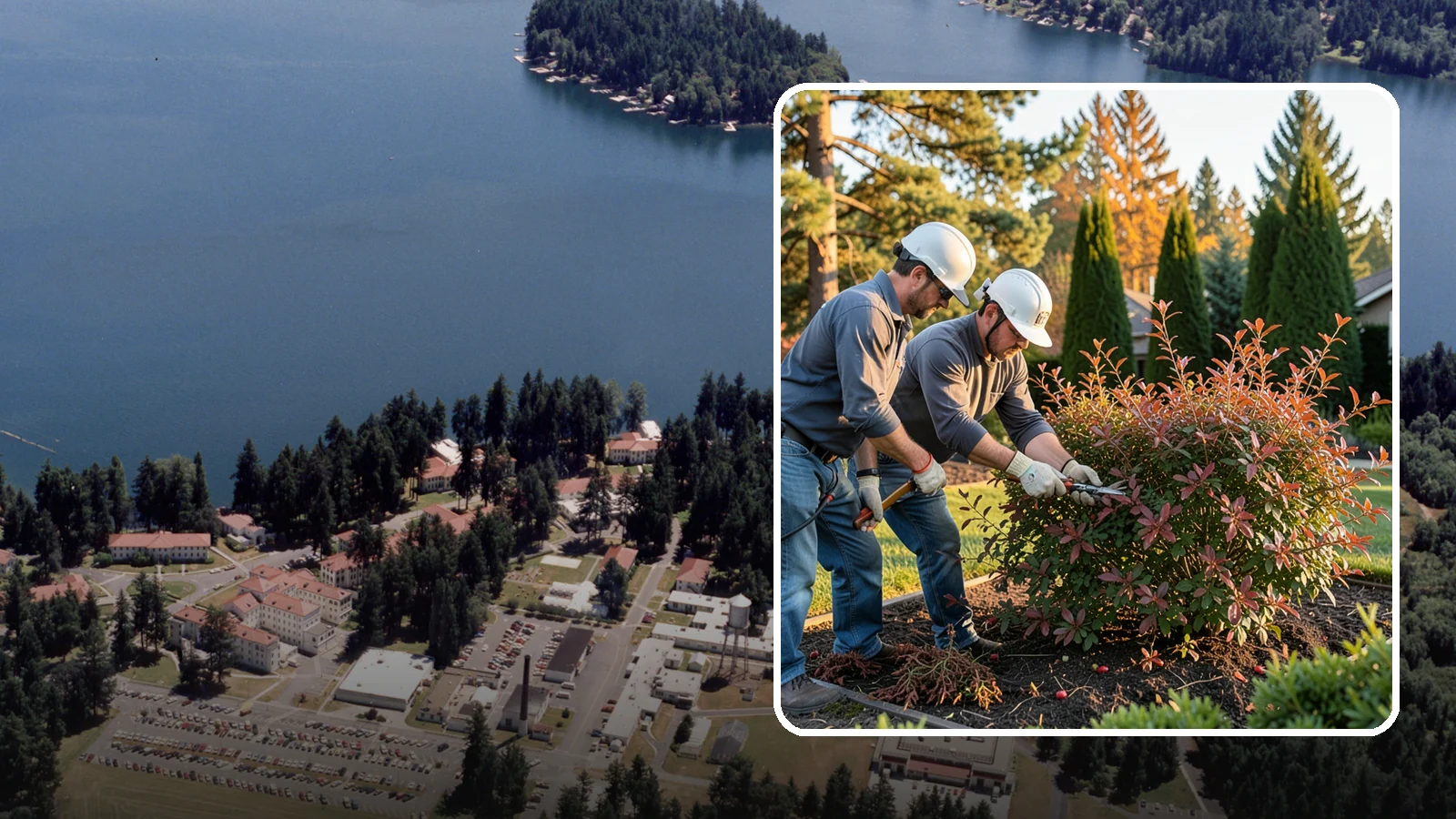 Barberry Pruning in Lakewood, Pierce County, WA - Shaping and thinning of barberry shrubs, grown for foliage, with safe handling of thorny stems and dense growth.