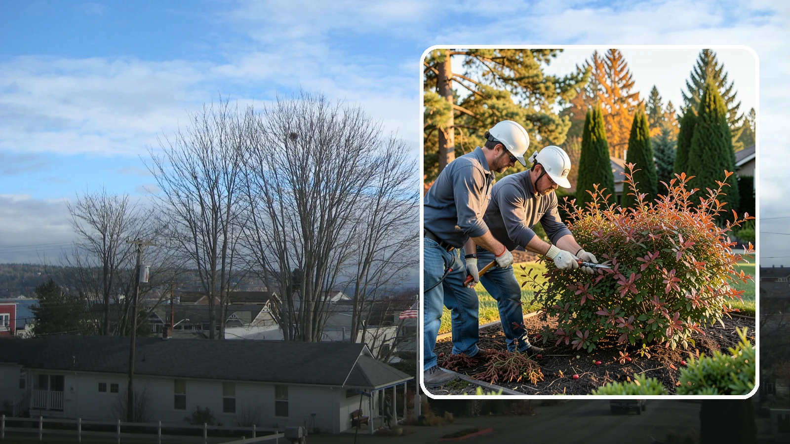 Barberry Pruning in Langley, Island County, WA - Shaping and thinning of barberry shrubs, grown for foliage, with safe handling of thorny stems and dense growth.