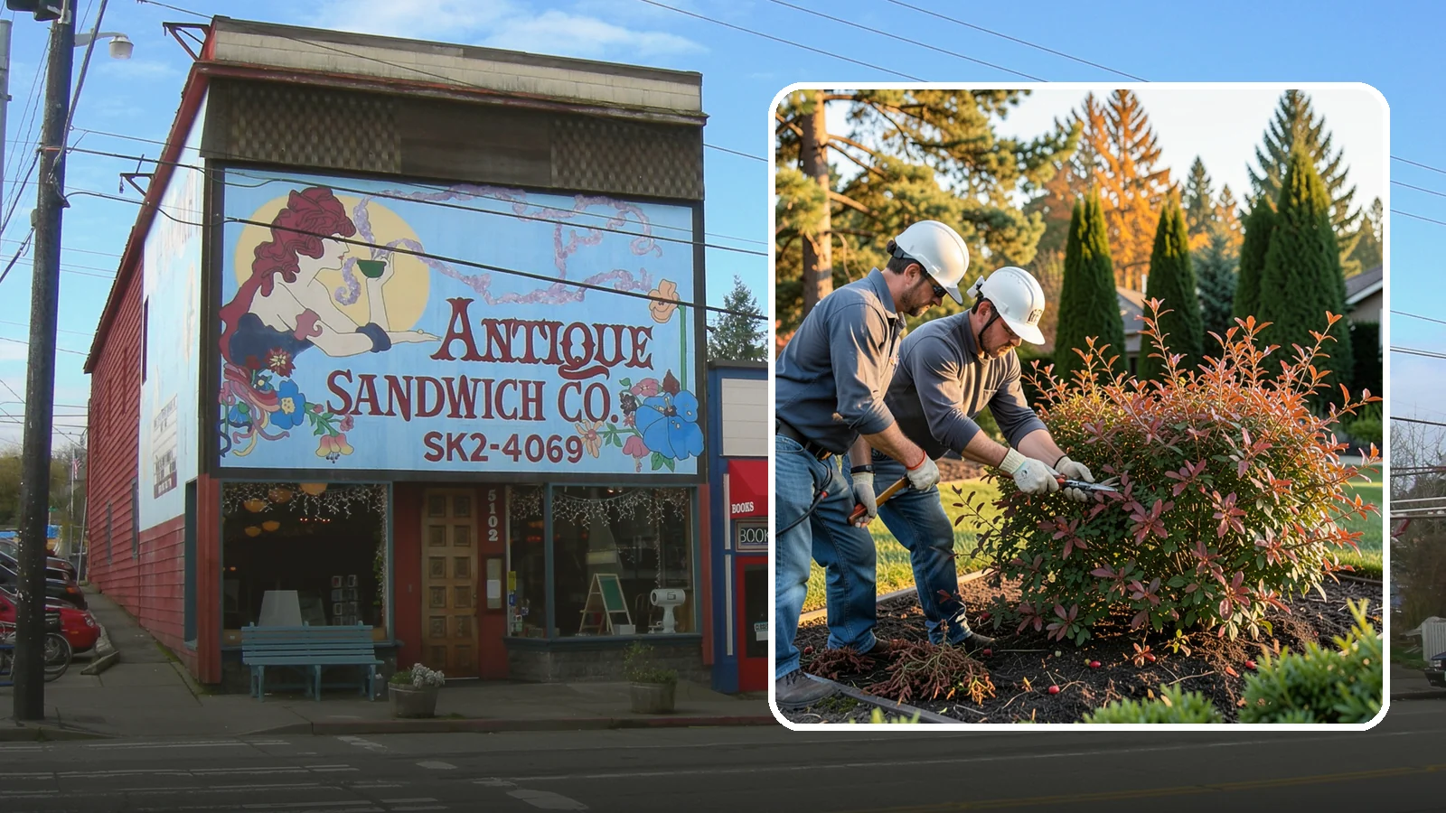 Barberry Pruning in Ruston, Pierce County, WA - Shaping and thinning of barberry shrubs, grown for foliage, with safe handling of thorny stems and dense growth.