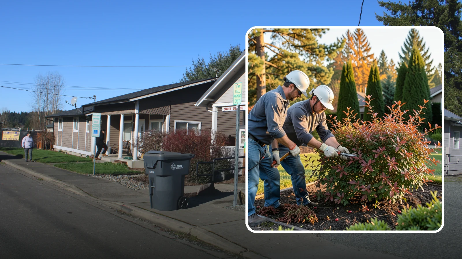 Barberry Pruning in South Prairie, Pierce County, WA - Shaping and thinning of barberry shrubs, grown for foliage, with safe handling of thorny stems and dense growth.