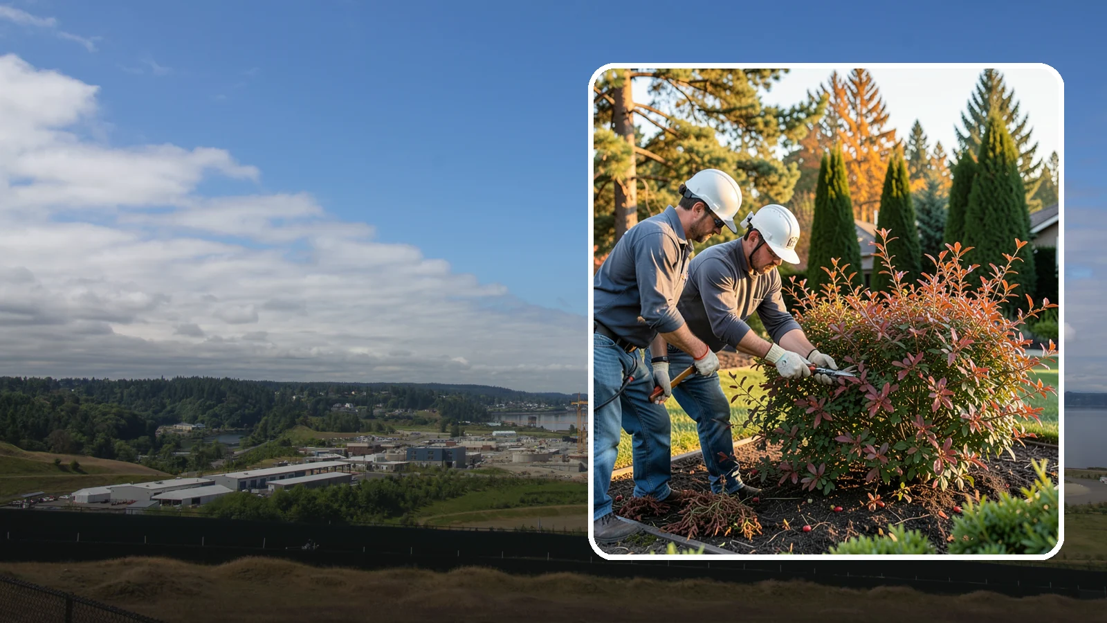 Barberry Pruning in University Place, Pierce County, WA - Shaping and thinning of barberry shrubs, grown for foliage, with safe handling of thorny stems and dense growth.
