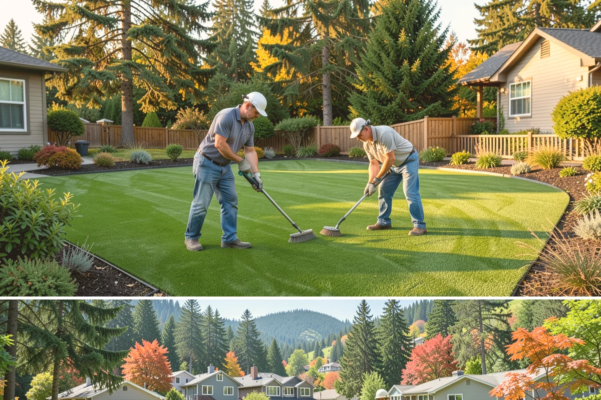 Bare Spot Repair in Fircrest, Pierce County, WA - Seed patches establish best in spring and early fall