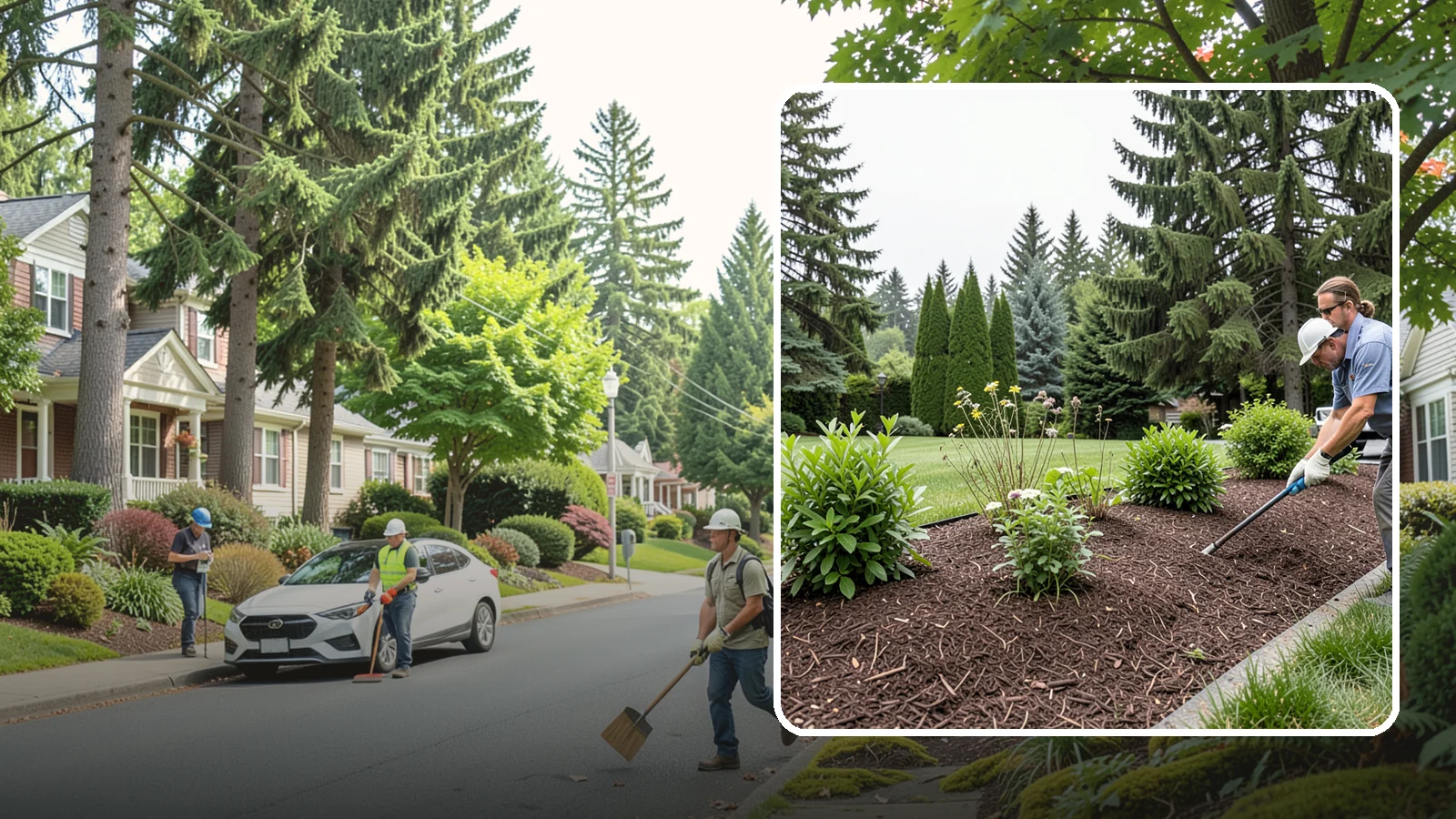 Bark Installation in Beaux Arts Village, King County, WA - Bark mulch and beauty bark installed for a rich, uniform finish that suppresses weeds and holds moisture.