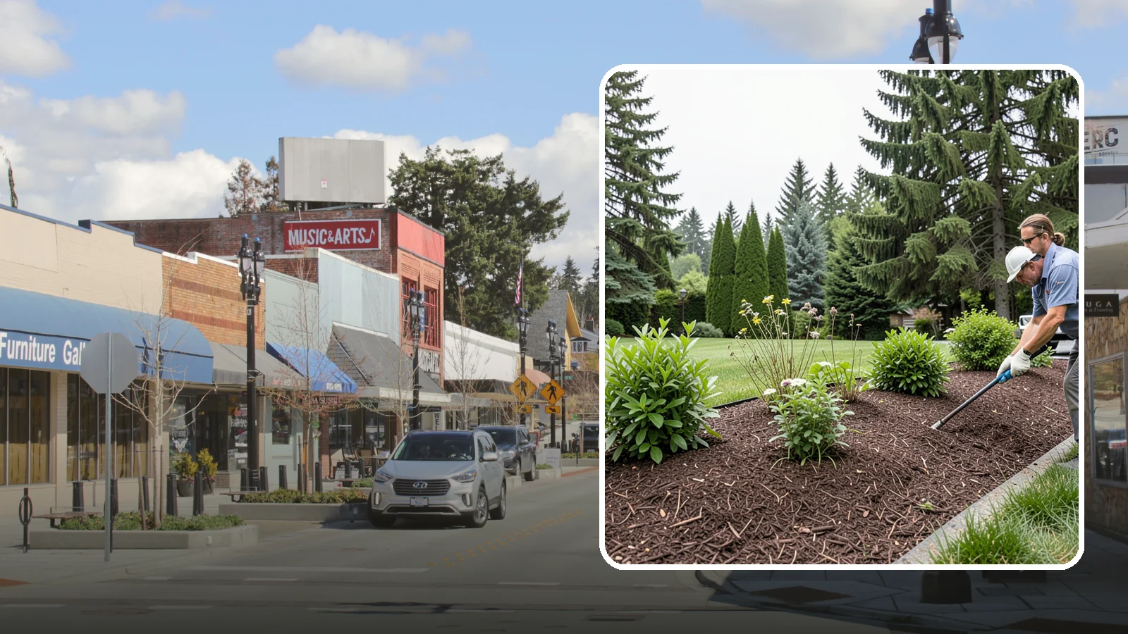 Bark Installation in Bothell, King County, WA - Bark mulch and beauty bark installed for a rich, uniform finish that suppresses weeds and holds moisture.