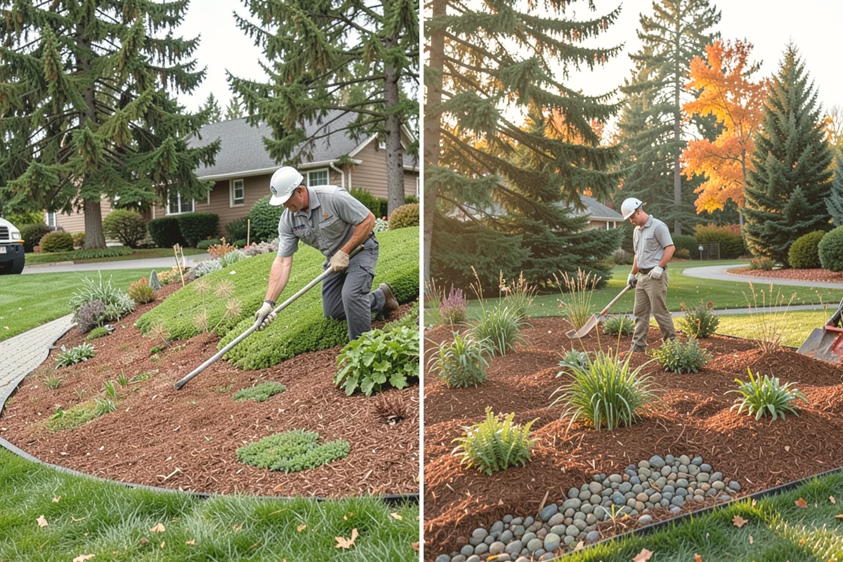 Bark Installation in Carnation, King County, WA - Edge and clear the beds