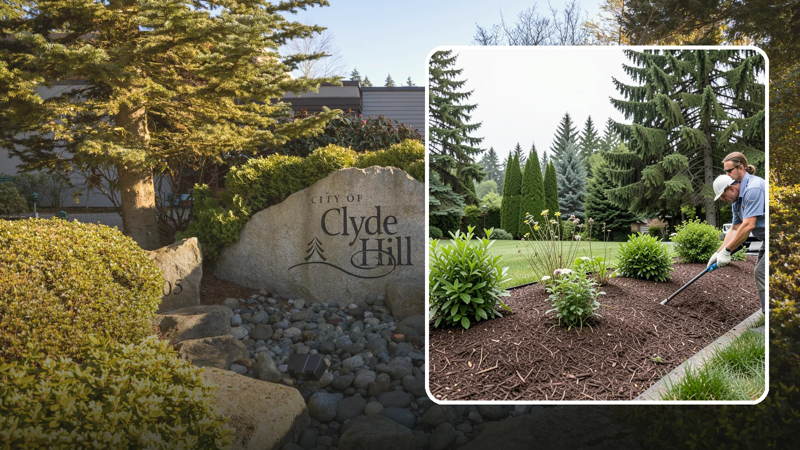 Bark Installation in Clyde Hill, King County, WA - Bark mulch and beauty bark installed for a rich, uniform finish that suppresses weeds and holds moisture.