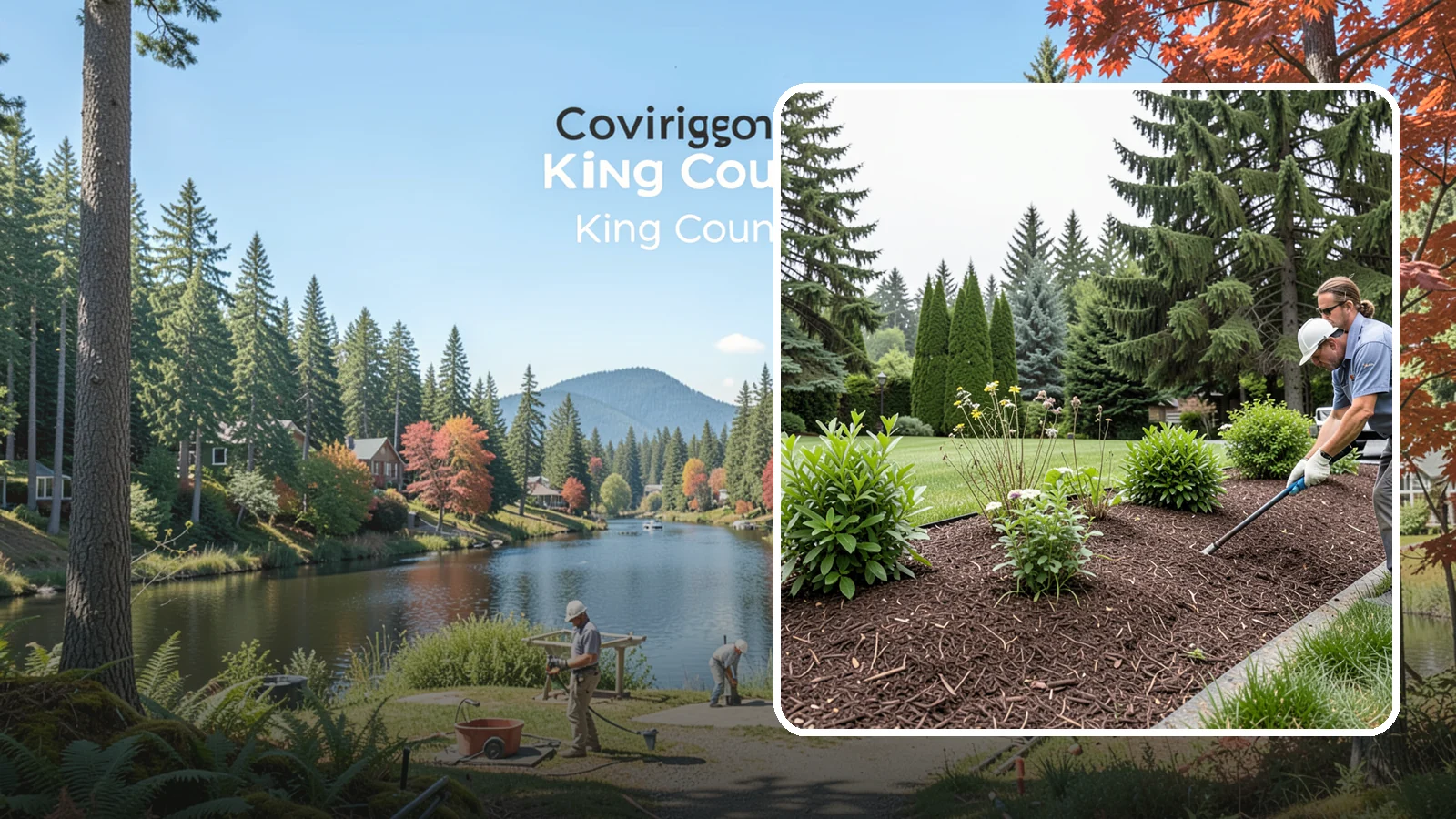 Bark Installation in Covington, King County, WA - Bark mulch and beauty bark installed for a rich, uniform finish that suppresses weeds and holds moisture.