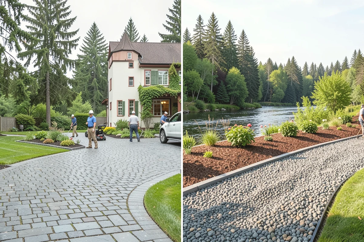 Bark Installation in Duvall, King County, WA - Edge and clear the beds