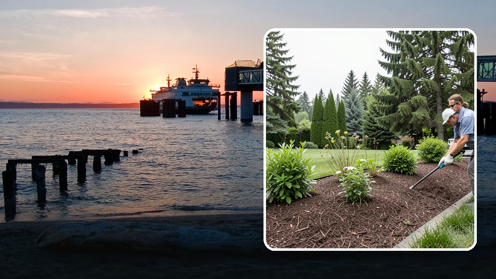 Bark Installation in Edmonds, Snohomish County, WA - Bark mulch and beauty bark installed for a rich, uniform finish that suppresses weeds and holds moisture.